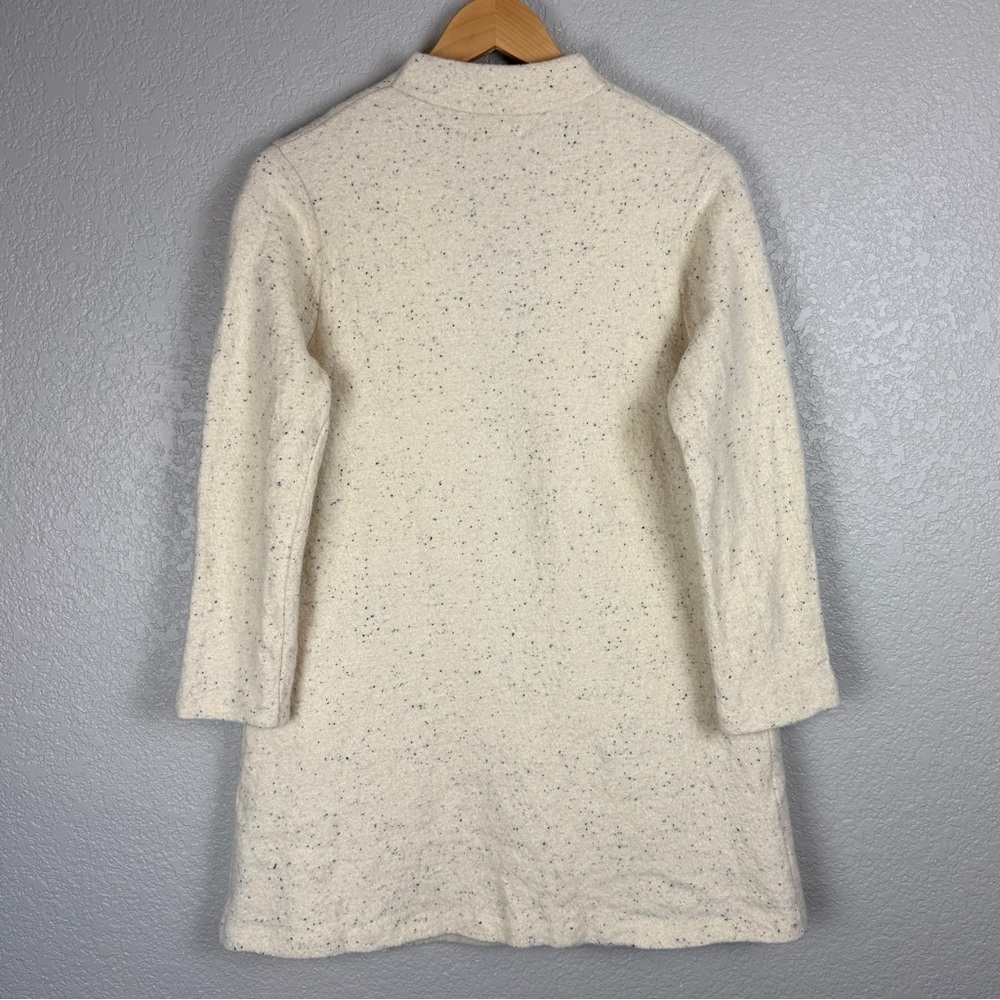 Madewell Langley Swing Coat Donegal Vanilla XS Speckled Wool Blend Open Front - Picture 7 of 9